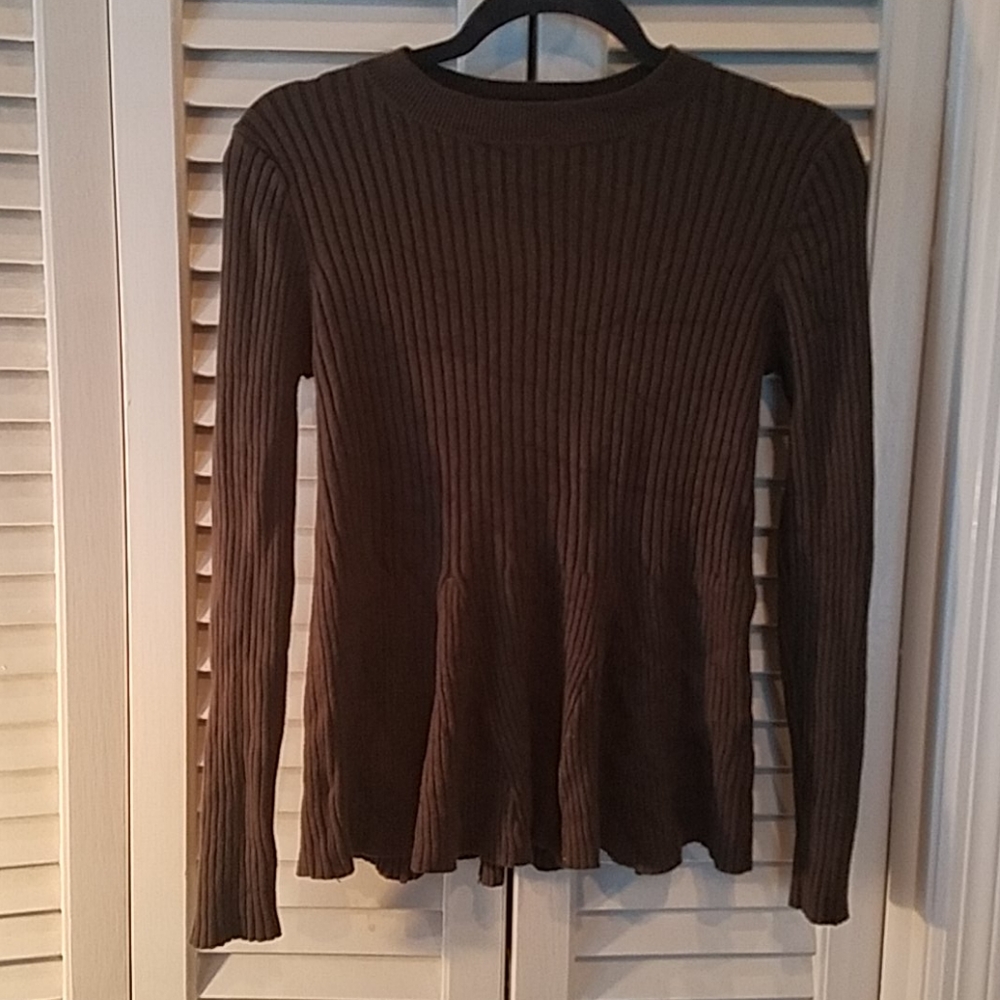 Venus ribbed peplum sweater
